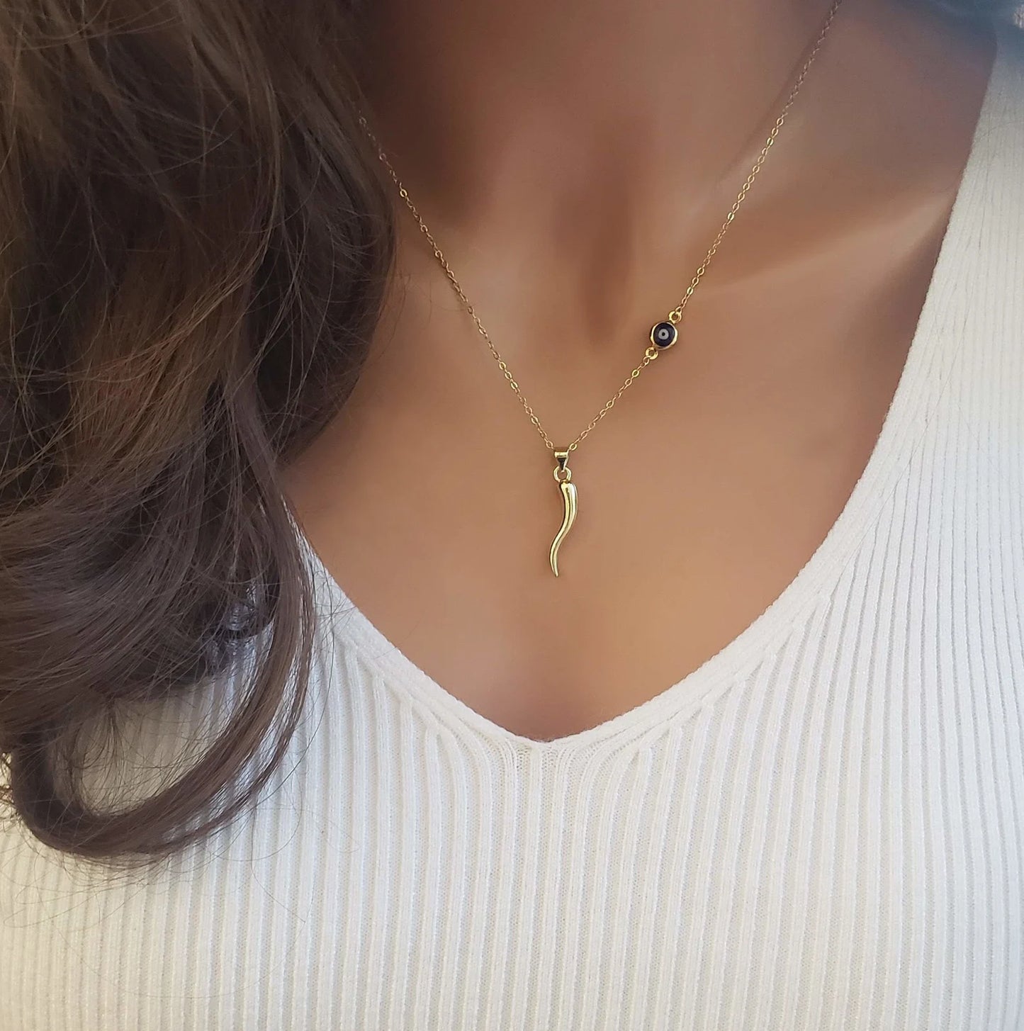 Collana Occhio & Cornicello